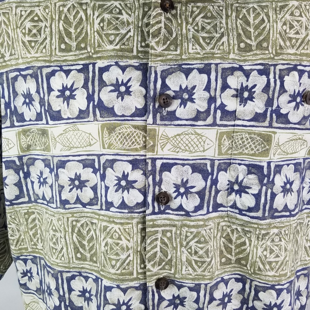 Men's Woolrich Floral Pattern Short Sleeve Shirt - Picture 4 of 6